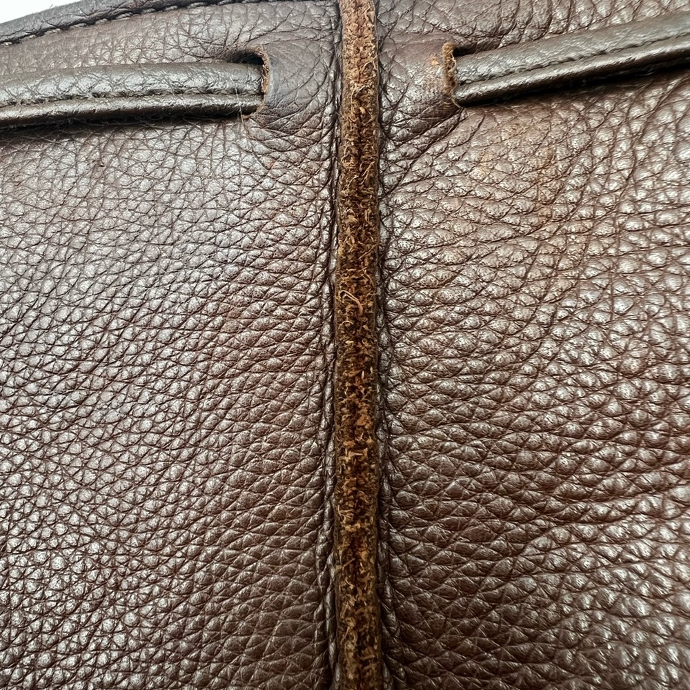 A.N.A. Boho Women’s Leather Bag Purse Brown Marked Shoulder Straps Side Buckles - Picture 7 of 14